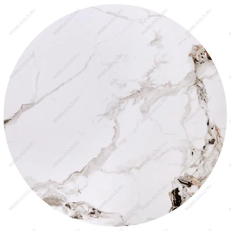 Комплект Halmar MAGNETA, 2 стола журнальных (белый мрамор/черный) | изображение 1