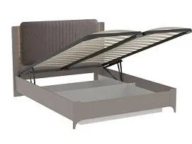 Кровать 1600 NEW (Велюр) с подъемным механизмом, Сиде (1692*2082*1200) Мокко,