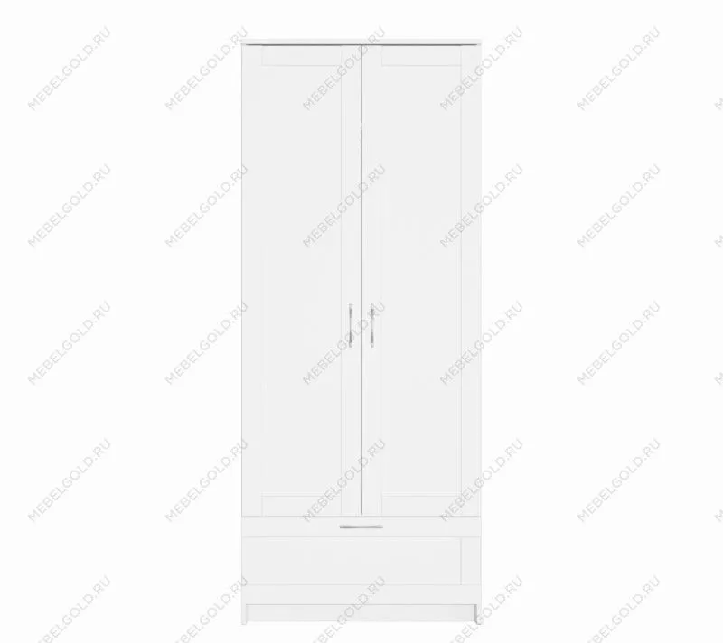 БРИМНЭС / СИРИУС Шкаф ИКЕА / IKEA для одежды 2 двери и 1 ящик белый | изображение 1