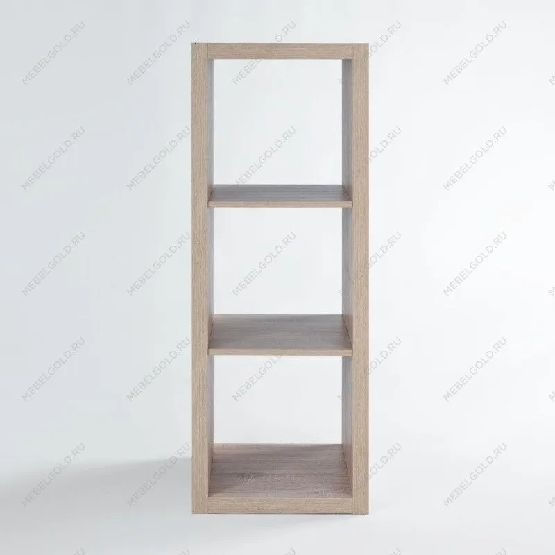 КАЛЛАКС / ФОРА Стеллаж ИКЕА / IKEA 3, с тремя открытыми ячейками, тамбурат, дуб беленый | изображение 2