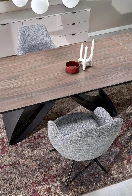 Стол обеденный Halmar HILARIO 180 (орех/черный) | изображение 5