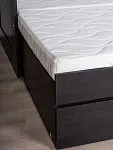 Кровать раздвижная Сириус, с ящиками, 90х200/180х200 см, дуб венге, черно-коричневая | изображение 10