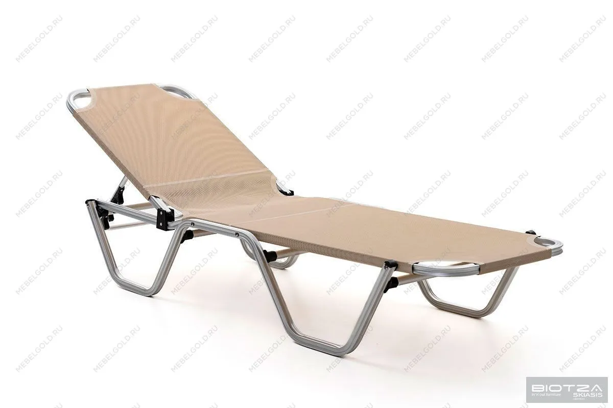 Шезлонг Dias алюминиевый, бежевый | изображение 2