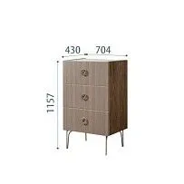 Комод Bogemia Woodline Fi (Мокка) (Novabuk/Хром) БМКМ-1