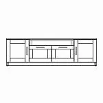 Тумба для ТВ Сириус, 2 двери и 2 ящика, 156х41х47 см, дуб сонома | изображение 14