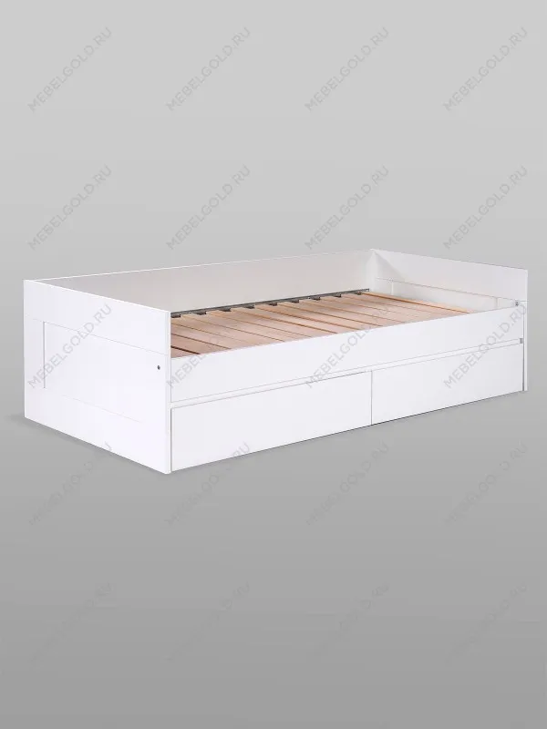 Кровать раздвижная Сириус, с ящиками, 90х200/180х200 см, белая | изображение 9