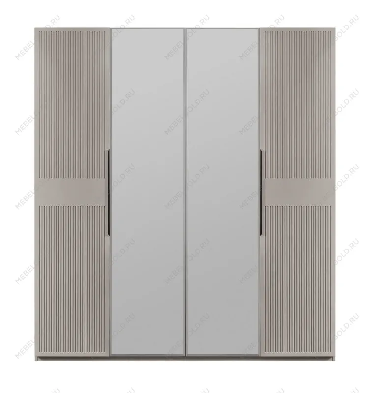 Шкаф Стелла 4-дверный светло серый камень | изображение 1