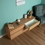 Комод Варма, 4 ящика, горизонтальный, 160х54х40 см, шпон натурального дерева, дуб беленый | изображение 5