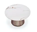 Стол журнальный Halmar CARINA (бежевый мрамор/орех) | изображение 6