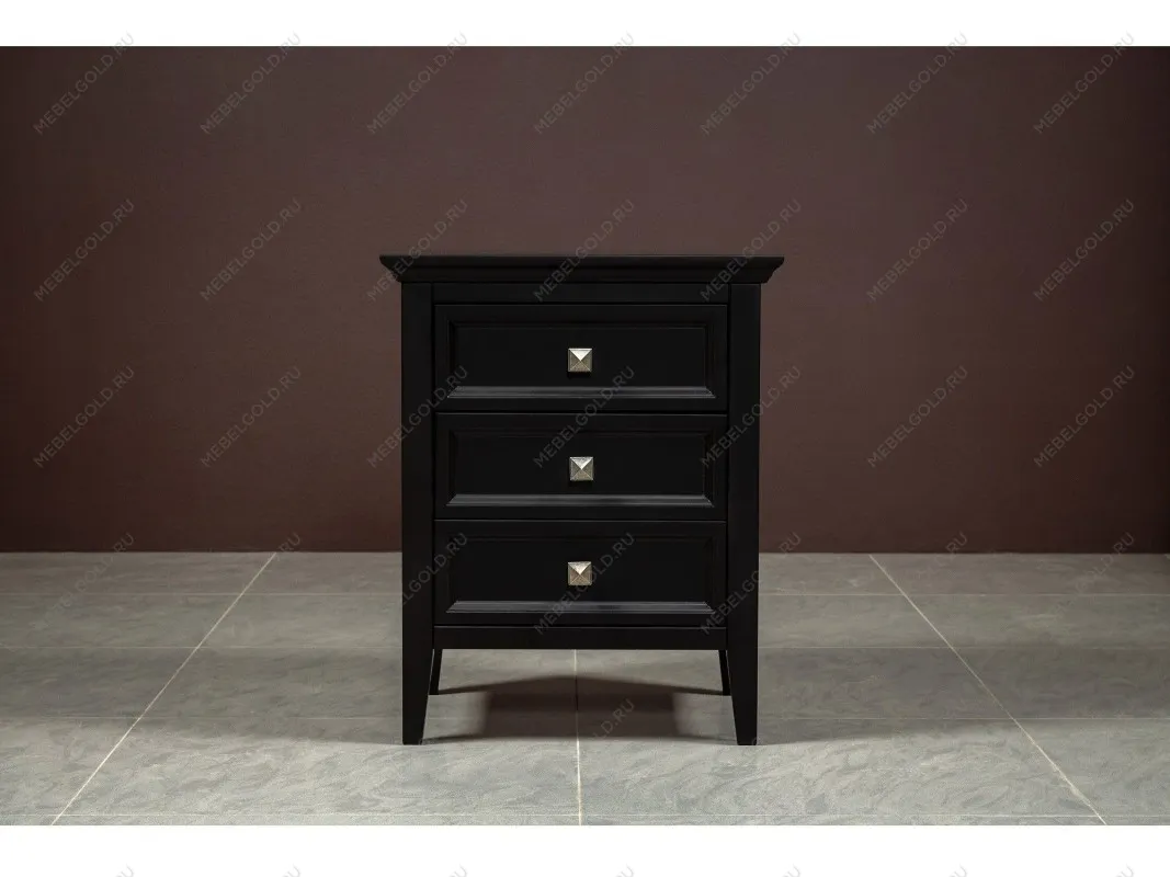 Тумба прикроватная 3 ящика Manhattan (Черный) | изображение 2