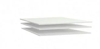 Дополнительные полки Д-1(доп) в шкаф для одежды глубокий, Денвер (868*495*16) Белый, 31302