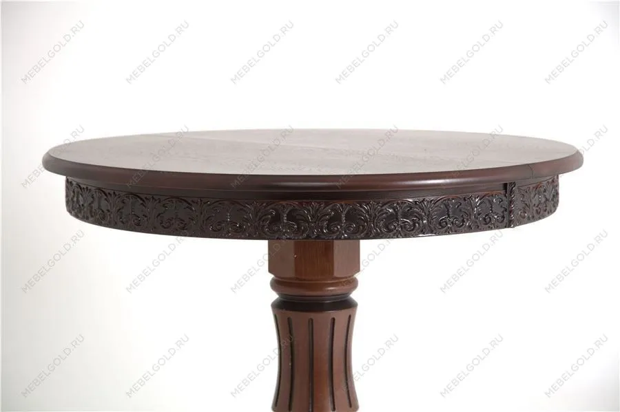 Стол Милорд (90х120 + юбка) т.орех+патина черный | изображение 1