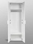 Шкаф Пикси распашной, с двумя дверьми и полкой 60x57x180, белый (робкий подснежник) | изображение 7