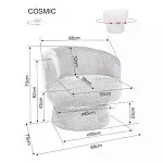 Кресло Signal COSMIC Raven (серый/черный) | изображение 3