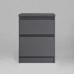 КАСТОР (KULLEN) тумба 2 ящика серая | изображение 1