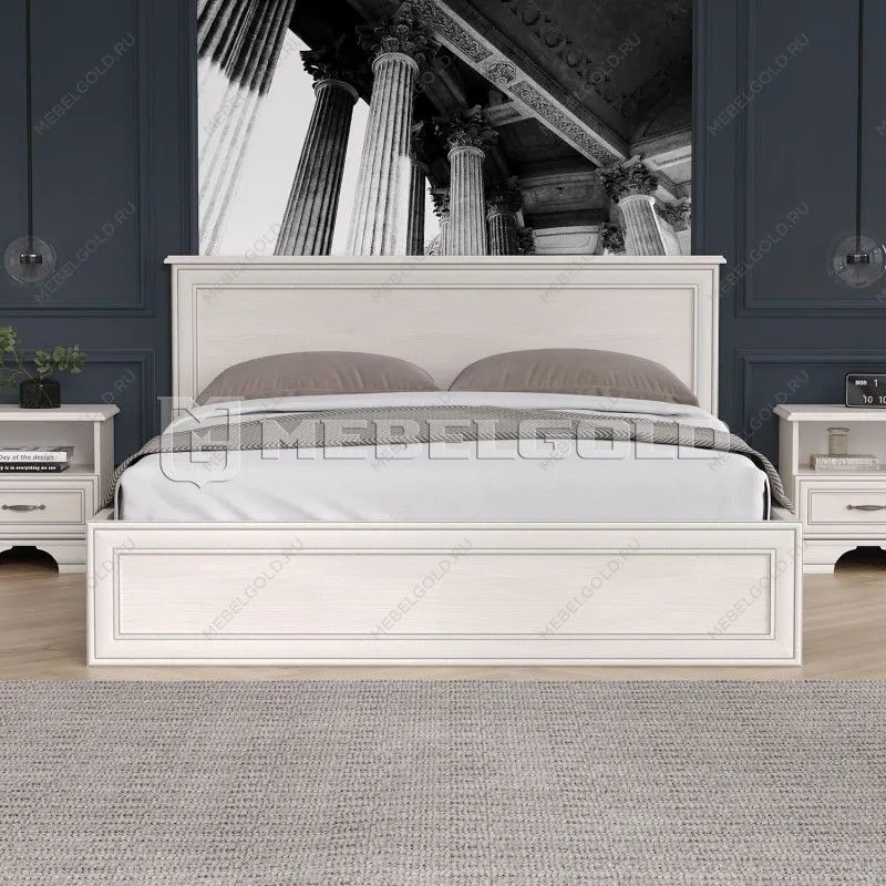 Кровать Тиффани 160 вудлайн кремовый | изображение 1