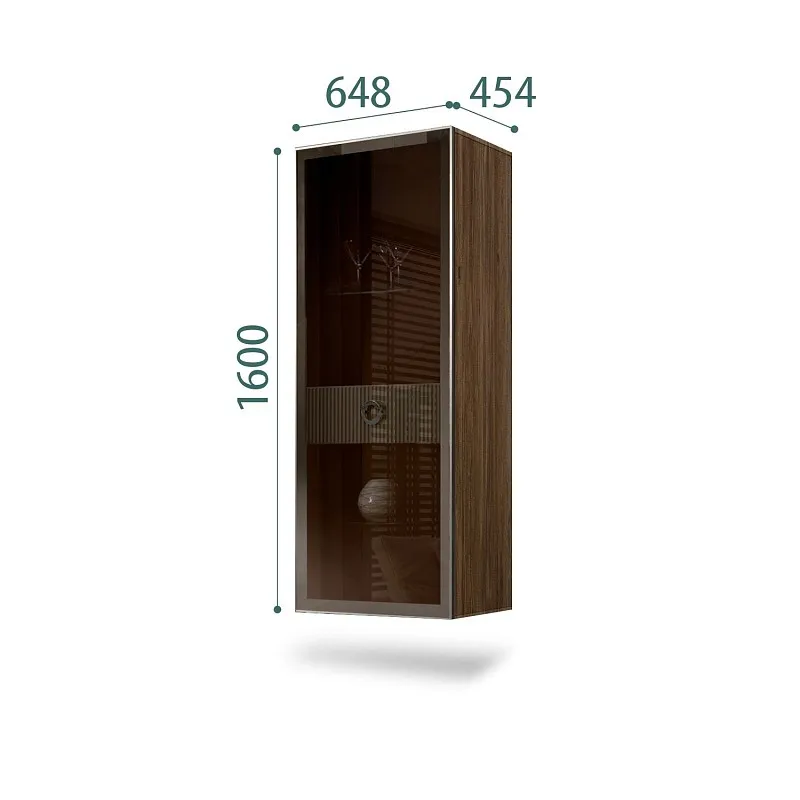 Витрина Bogemia Woodline Fly Fi (Ваниль/Хром) БМВ1-1С