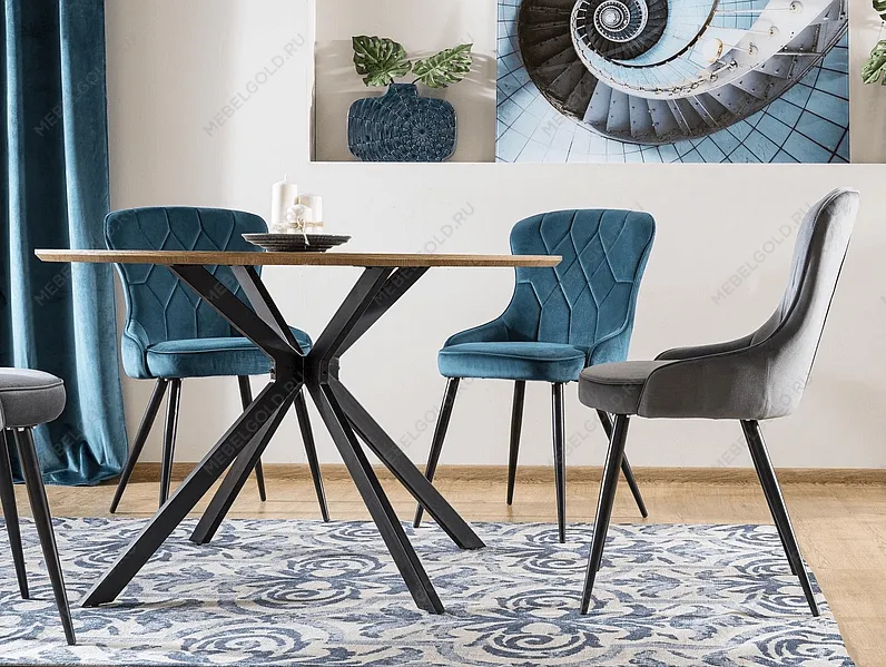 Стол обеденный Signal ASTER 120 (дуб/черный) | изображение 3