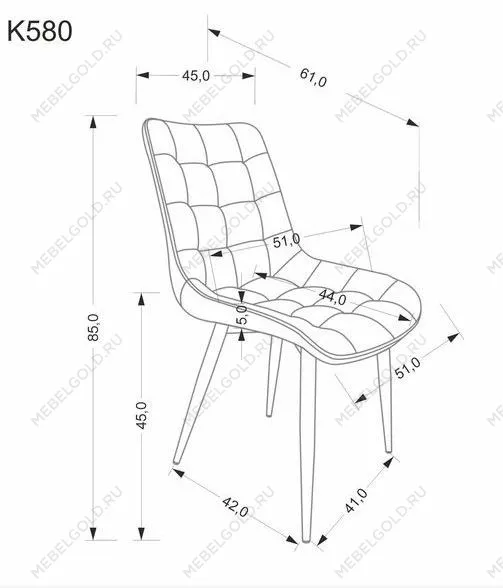 Стул кухонный Halmar K580 (серый/черный) | изображение 6