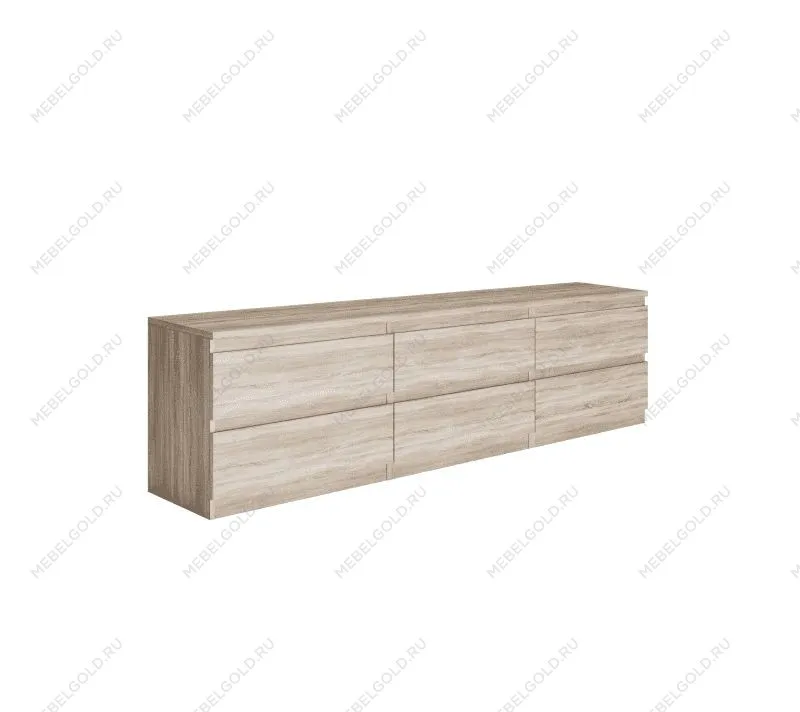 КАСТОР (KULLEN) тумба ИКЕА / IKEA 6 ящиков сонома | изображение 3