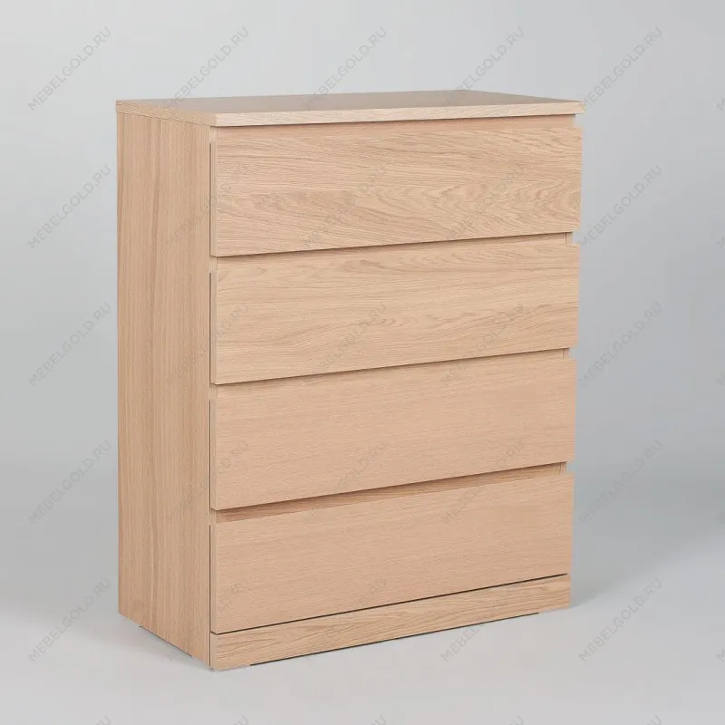 МАЛЬМ / VARMA Комод ИКЕА / IKEA 4, 80x100x40, шпон, беленый дуб | изображение 1