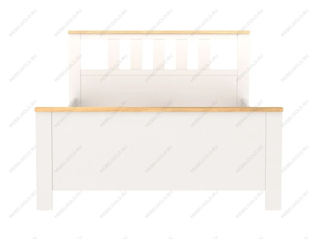 Кровать двуспальная Сага, 140х200 см, белая/ясень | изображение 12