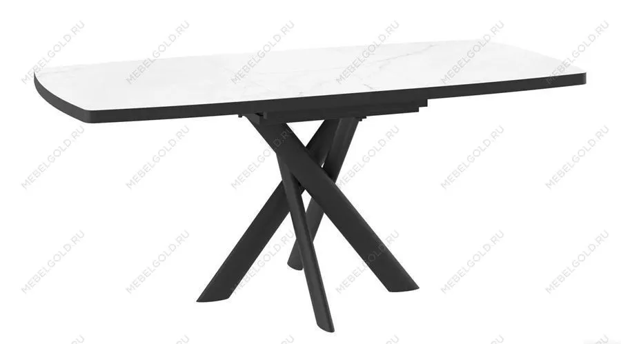 Стол Andres-130 (130/165 х 85/кварцит-HPL/черный) | изображение 1