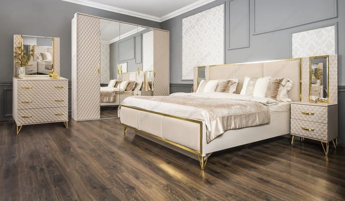 Шкаф Лара 5-дверный бежевый глянец | изображение 4