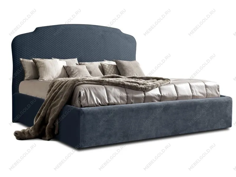 Кровать Римини 1,8 м, с подъемным механизмом (антрацит), РМКР180-2[3], стеганые царги | изображение 1