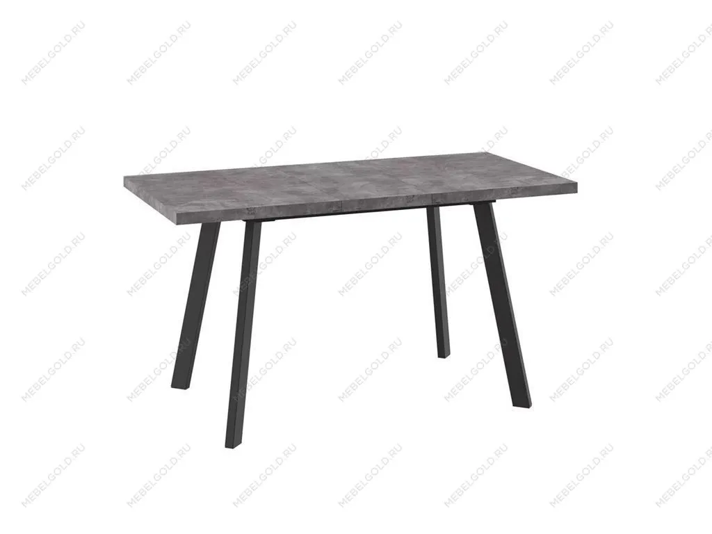 Стол раздвижной Бьерн-110 (Дымчатая керамика/Чёрный) 110(142)х70 | изображение 1