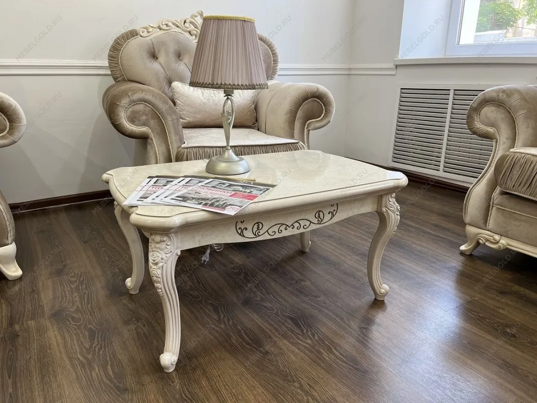 БРОНЬ! м. Марьина Роща - Столик прямоугольный Патрисия крем корень глянец | изображение 3