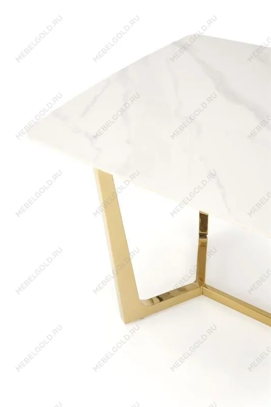 Стол обеденный Halmar CLEMENTE 160 (белый мрамор/золотой) | изображение 6