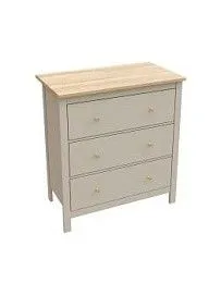 Комод Сага, 3 ящика, 92х100х51 см, кашемир/ясень