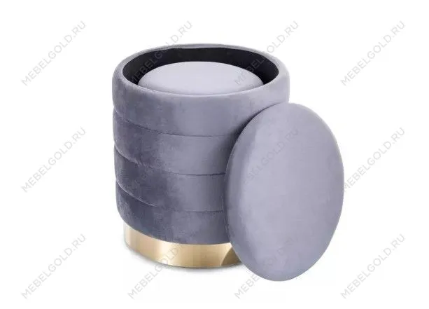 Комплект Signal BRITTA Velvet (2 пуфа) (серый) | изображение 3