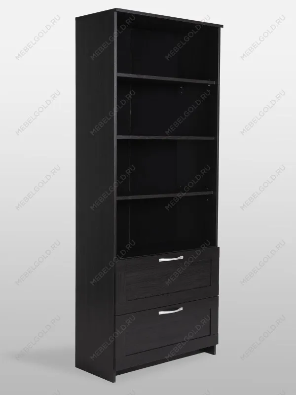 Стеллаж Сириус, 2 ящика, 78х35х190 см, черный, дуб венге | изображение 10