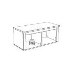 Полка навесная Сага, 2 секции, серая/ясень | изображение 10