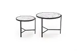 Комплект Halmar FATIMA (2 стола журнальных) (белый мрамор/черный) | изображение 7
