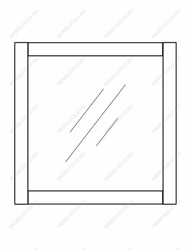 Зеркало настенное Сириус, 78х78 см, дуб сонома | изображение 5