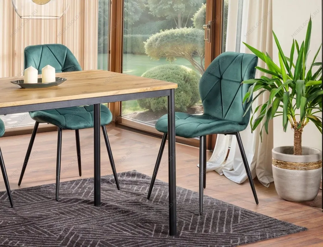 Стул кухонный Signal RICK Velvet Bluvel 78 (темно-зеленый/черный) | изображение 5