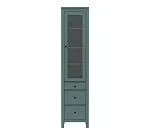 САГА шкаф с витриной 50 темно-бирюзовый | изображение 1