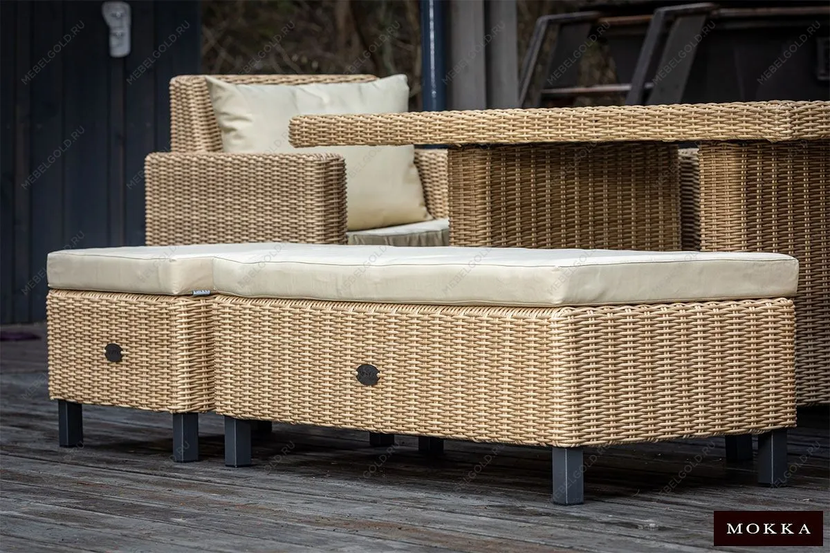 MOKKA BELLA пуф большой, соломенный | изображение 1