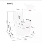 Кресло Signal NIKOS Velvet раскладное (карри) | изображение 5