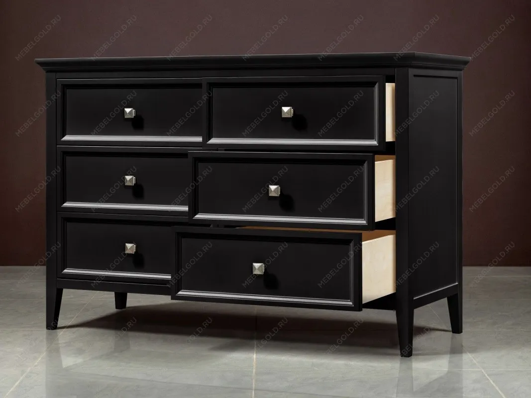 Комод большой 6 ящиков Manhattan (Черный) | изображение 4