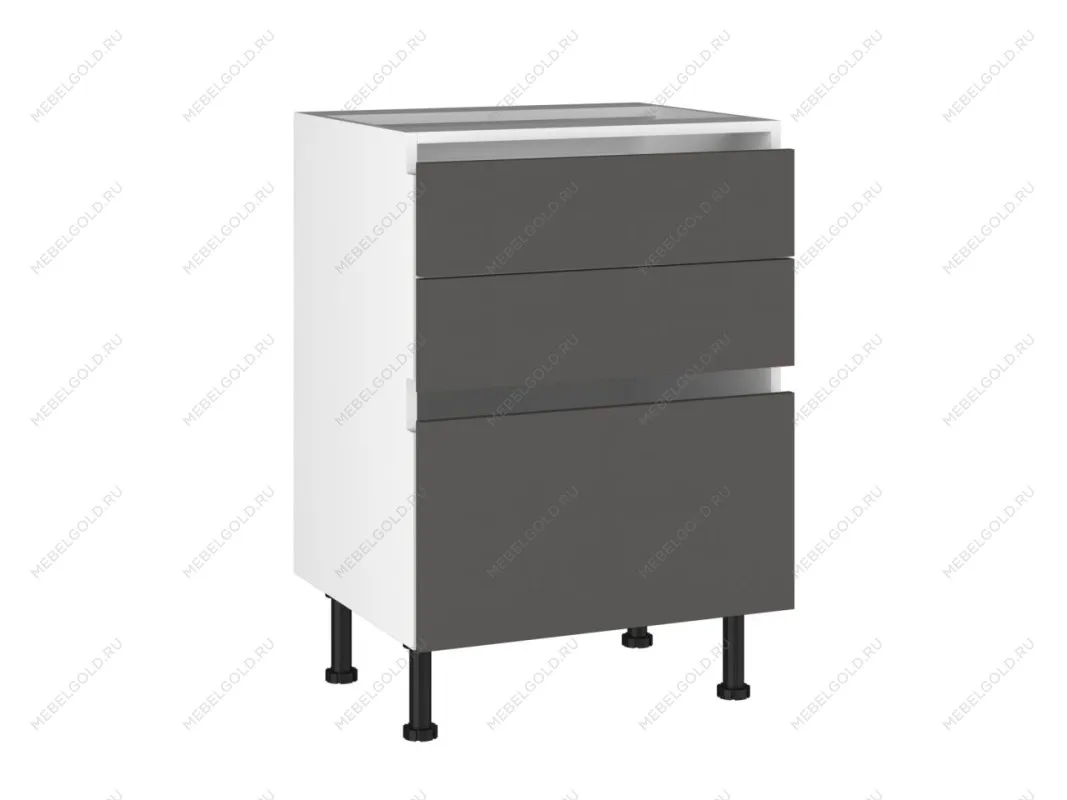 Стол с ящиками СЯ-60 Start Soft Boyard, Виста (600*523*870) Экокожа Серый, 26620