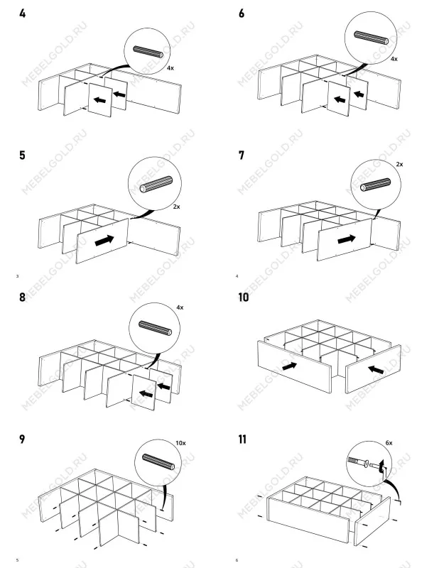 Стеллаж Фора, 12 полок, 112х147х38 см, дуб беленый | изображение 10