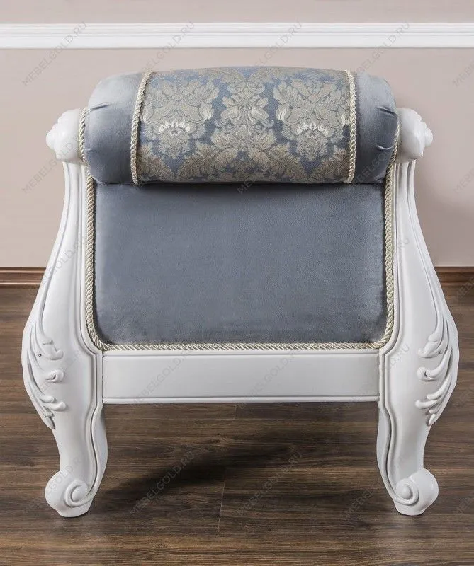 Оттоманка Мишель с двумя подлокотниками белый матовый | изображение 5