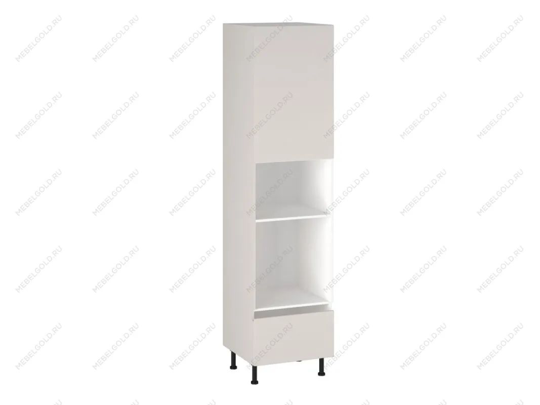 Шкаф-пенал 960 П-1 бок левый МДФ, Виста (600*586*2456) Экокожа Белый, 26279