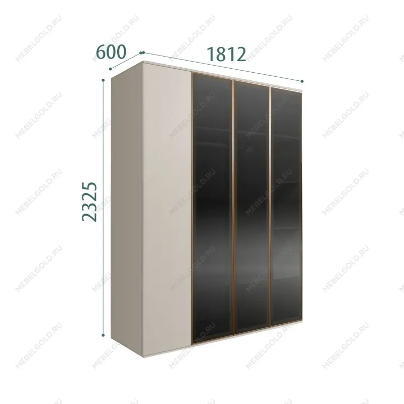 Шкаф 4-х дв. Bogemia Air (Шелк/Золото) БМШ2/4(3)