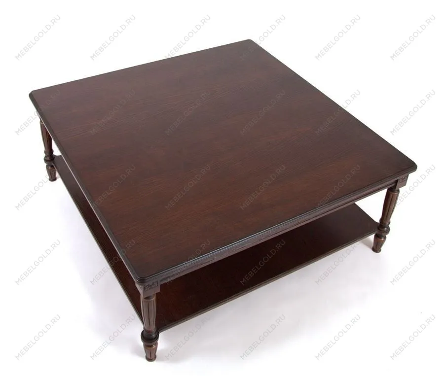 Стол журнальный Луиджи-16 (темный орех/патина темная/110х110хН45) | изображение 1