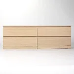 Комод Варма, 4 ящика, горизонтальный, 160х54х40 см, шпон натурального дерева, дуб беленый | изображение 11